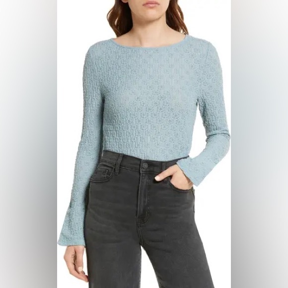 Treasure & Bond Sweaters - Treasure & Bond Long Sleeve Lace Top